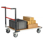 Chariot monté FLATPACK™ dossier fixe 1200 x 800 mm plateau médium roues TPE 400 kg - 806723240