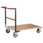 Chariot monté FLATPACK™ dossier fixe 1200 x 800 mm plateau médium roues TPE 400 kg - 806723240