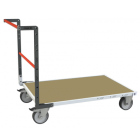 Chariot modulaire FLATPACK™ tube 1 dossierplateau bois 1000 x 600 mm roues rectangle 500 kg - 806724511