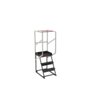 Escabeau roulant étroit charge 150 kg 3 marches ht plateforme 760 mm