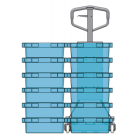 Transpalette peseur galva pour bacs 30/60 L 500 kg - 855010430