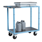 Servante mécano-soudée EVERSTEEL™ 2 plateaux tôle galva 850 x 500 mm roues CC 250 kg - 880701311