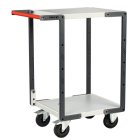 Servante FLAT-PACK™ 2 plateaux mélaminé 550 x 500 mm roues TPE 250 kg - 884720121 Servante FLAT-PACK™ 2 plateaux mélaminé 550 x 500 mm roues TPE 250 kg - 884720121