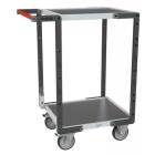 Servante FLAT-PACK™ 2 plateaux tôle 550 x 500 mm roues TPE 250 kg - 884720321