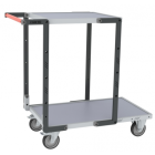 Servante FLAT-PACK™ 2 plateaux mélaminé 1 plateau 850 x 500 mm et 1 plateau 550 x 500 mm roues TPE 250 kg - 884721121