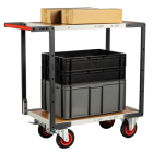 Servante FLAT-PACK™ 2 plateaux médium 850 x 500 mm roues CC 400 kg - 884721232