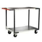 Servante FLAT-PACK™ 2 plateaux tôle 850 x 500 mm roues CC 400 kg - 884721332