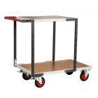 Servante FLAT-PACK™ 2 plateaux médium 1 plateau 1000 x 600 mm et 1 plateau 700 x 600 mm roues CC 400 kg - 884722231