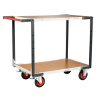 Servante FLAT-PACK™ 2 plateaux médium 1200 x 800 mm roues CC 400 kg - 884732232