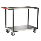 Servante FLAT-PACK™ 2 plateaux tôle 1000 x 600 mm roues TPE 250 kg - 884722322
