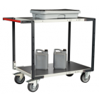 Servante à plateaux tôle galva FLAT-PACK™ 400 kg - Nombre de plateaux et dimensions au choix