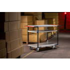Servante montée 3 plateaux mélaminé double poignées 1000 x 600 mm roues TPE 250 kg - 886722127 Servante montée 3 plateaux mélaminé double poignées 1000 x 600 mm roues TPE 250 kg - 886722127