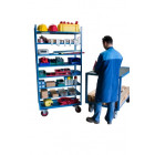 Servante multi-niveaux à 8 plateaux tôle 935 x 435 mm 400 kg - 880000566