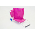 Transat plage roulettes transportable ferrari fuschia