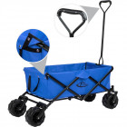 Chariot de jardin pliable 80 kg tout-terrain outils jardinage - Couleur au choix