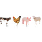 Animal de la ferme décoratif sur pic mouton