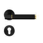 Poignée de porte Studio Select ER90B1 PZ0 83 sur rosace 3 pièces - Clé I - Cosmos noir - C. 7 mm - KARCHER DESIGN - ER90B1 PZ0 83