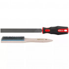 Ks tools lime plate avec brosse à lime 157.0009