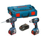 Kit perceuse visseuse et boulonneuse à chocs Bosch (2 batteries 3,0 Ah + chargeur + coffret L-Boxx 136)