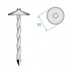 Point torsadée 4x120 mm faitage