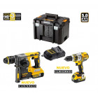 Coffret CPROF267 perceuse viss. percussion + perforateur + 2 x 5,0 Ah + TSTAK VI DeWalt