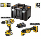 Coffret CPROF203 perceuse visseuse à percussion + multi-cutter + 2 x 5,0 Ah + TSTAK VI DeWalt