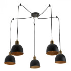 Suspension laiton industrial 5 ampoules 125 cm