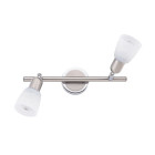 Spot chromé techno 2 ampoules 15 cm