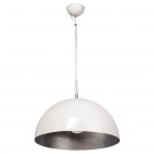 Suspension megapolis sphérique en métal blanche