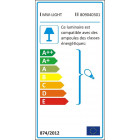 Lampe de jardin tube en métal