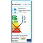 Lustre métallique led anneau suspendu