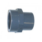 Embout en PVC taraudé - Mâle à coller / Femelle à coller / Femelle à visser - Diamètres 25/20 - Taraudage 15/21