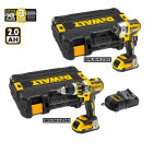 Kit DCK259D2T perceuse à percussion + visseuse à chocs + 2 x 2,0 Ah + chargeur + 2 x TSTAK II DeWalt