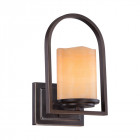 Applique aldora, bronze palladien et onyx, 1 ampoule