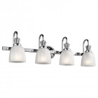 Applique cora, chrome poli, verre, 4 led