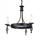 Suspension belfry, noir, 3 ampoules