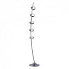Lampadaire chromé techno 5 ampoules 144 cm