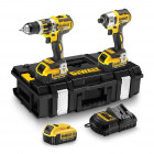 Coffret DCK250M3 perceuse visseuse à percussion + visseuse à chocs + 3 x 4,0 Ah + chargeur DeWalt