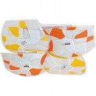 Plafonnier blanc megapolis 8 ampoules 15 cm