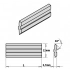 Jeu de 2 couteaux de rabotage pour systemes centrostar, centrofix et quickfix 630x12x2,7 hps" 795.630.12