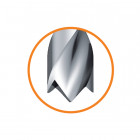 Mèche hmw à percer affûtage avec inciseurs négatifs d=4x27x55  ga 363.040.22