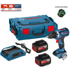 Coffret perceuse visseuse à percussion GSB 18 V-60C + 2x4,0Ah + chargeur + L-Boxx 136 + bluetooth Bosch
