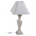 Lampe à poser en bois et coton
