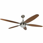 Ventilateur de plafond avec éclairage 5 pales marron 60w