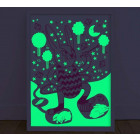 Poster phosphorescent bunny 30 x 40 cm bunny