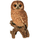Chouette sur sa branche en résine grand modèle