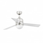 Ventilateur de plafond avec lumière nickel mat cebu 2 ampoules