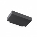 Aplique murale de jardin gris foncé tore