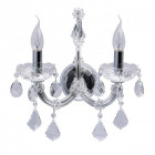 Applique murale chromée crystal 2 ampoules 23 cm