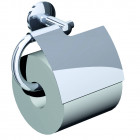 Porte papier dérouleur papier toilette en laiton chromé avec cache serie miami montage à droite